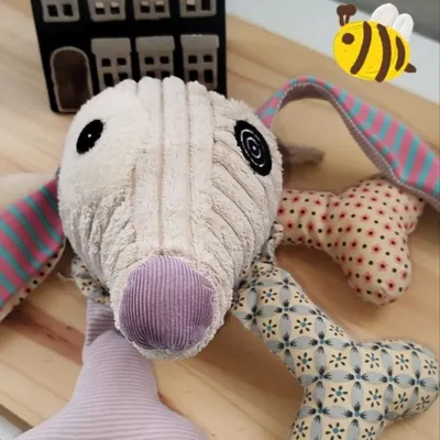 Les Deglingos Peluche d'éveil vibrante Nonos Le Chien 